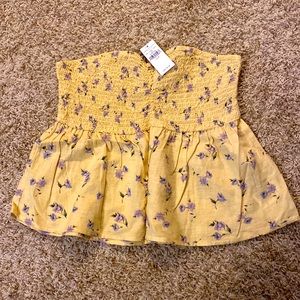 American Eagle Babydoll Strapless Top